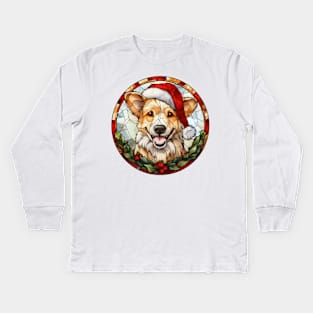 Christmas dog Kids Long Sleeve T-Shirt